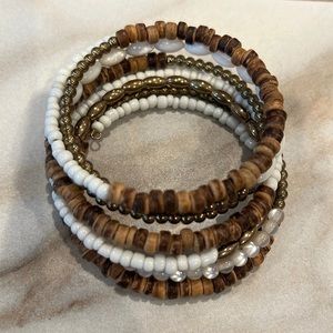 BEADED COIL BRACELET